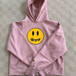 Drew Pink Hoodie with Smiley Face